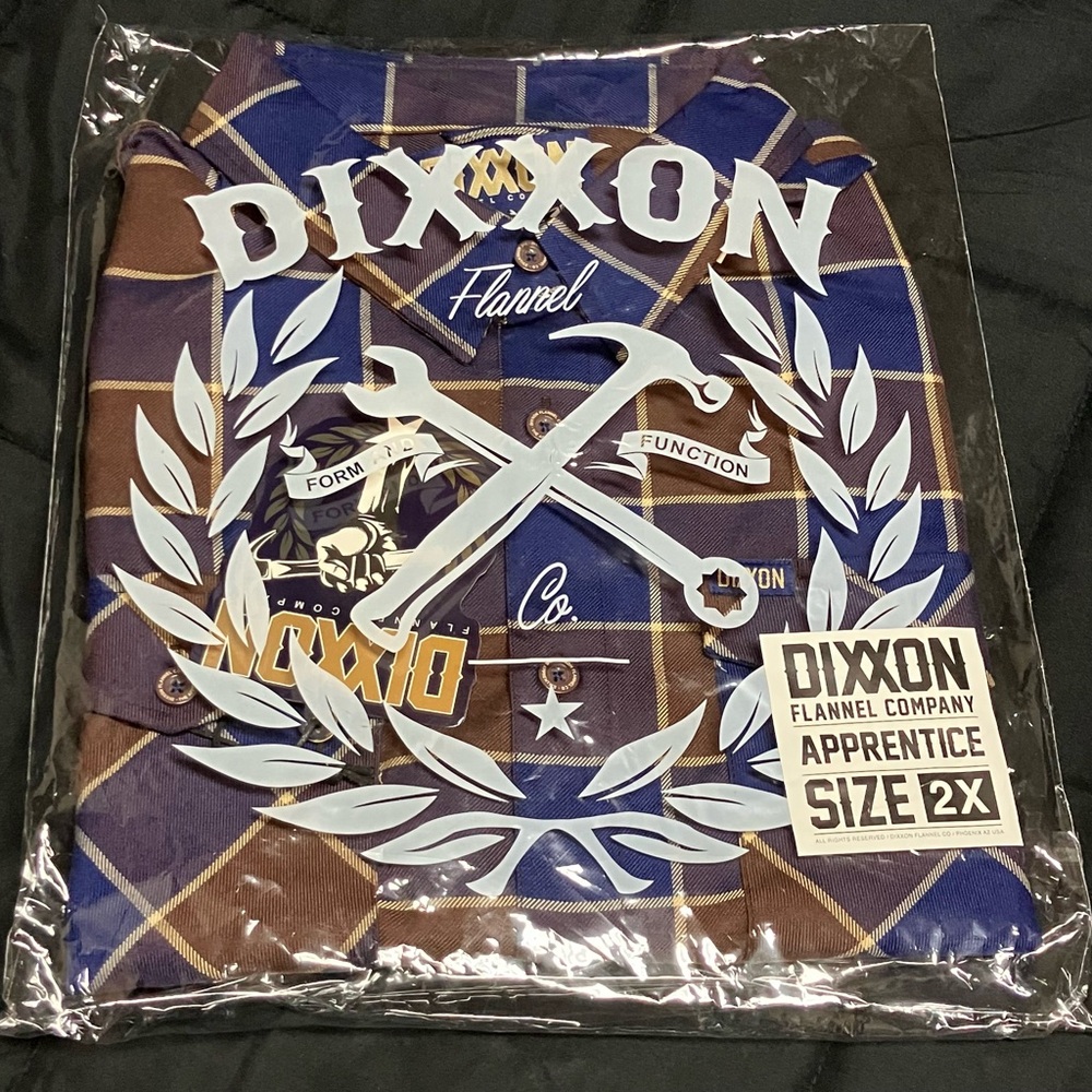 New DIXXON The Apprentice Flannel Mens 2X BNIB